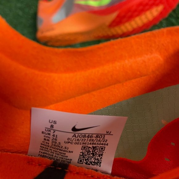 Nike Zoom Victory Waffle 5 AJ0846-801 Orange Track Field Shoes Men’s Sz NEW main image 4